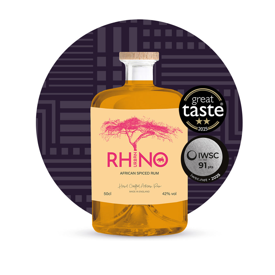 Great taste award winning Urban Rhino African Spiced Rum is a contemporary-styled spiced rum, created using a blend of techniques.