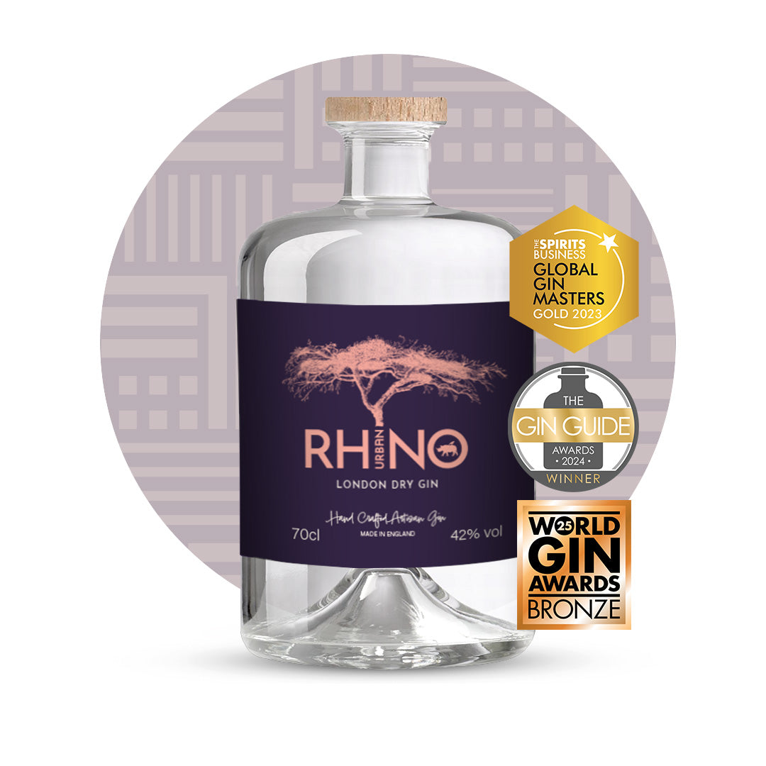 Great taste award winning Urban Rhino London Dry Gin 70cl Bottle