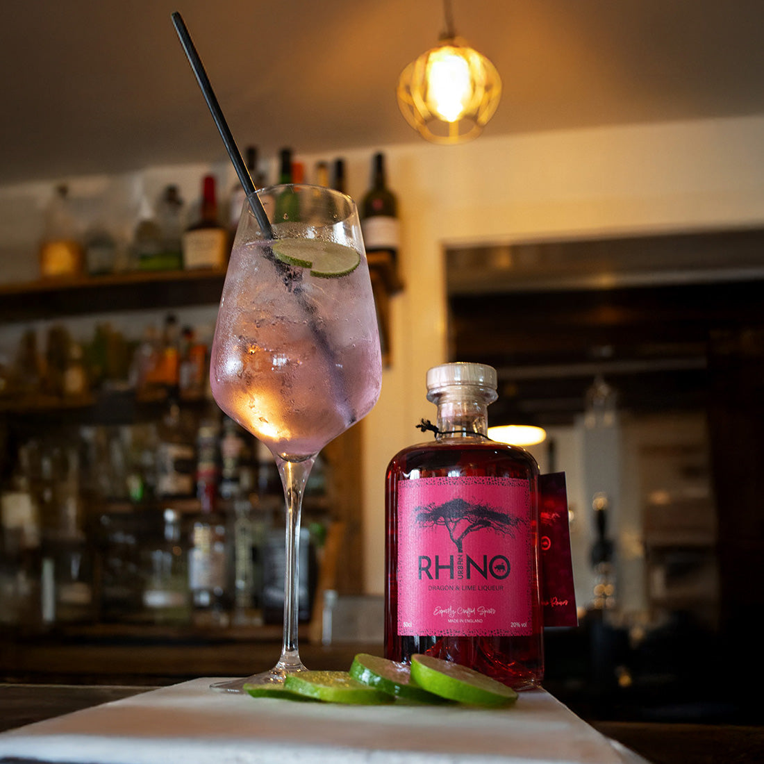 A tropical twist on a summer classic. Bursting with exotic flavour, this refreshing spritz blends Dragon & Lime Gin Liqueur